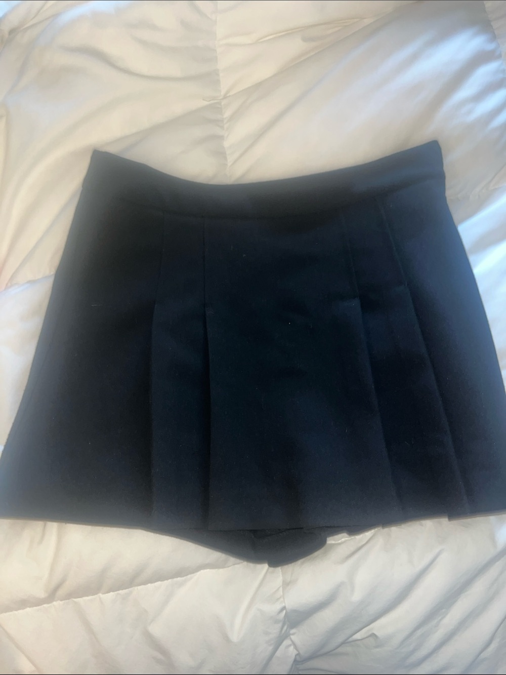 Zara Black Pleated Mini Skort